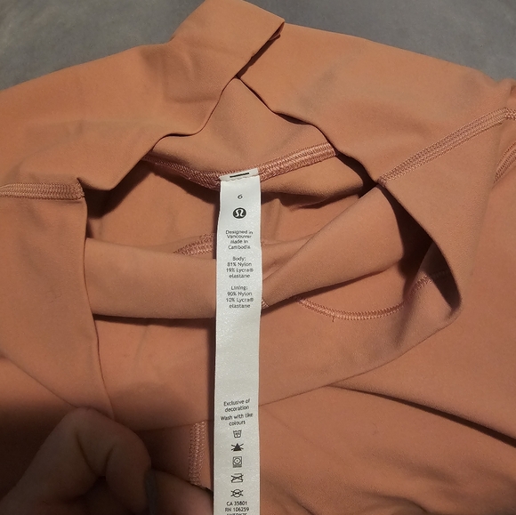 Lululemon Align High-Rise Pant 25" Pink Savannah Sz 6 double lined - Picture 4 of 6